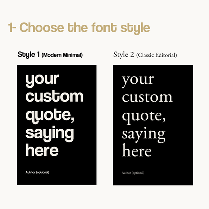 Custom Quote Print - Personalized Wall Art with Words