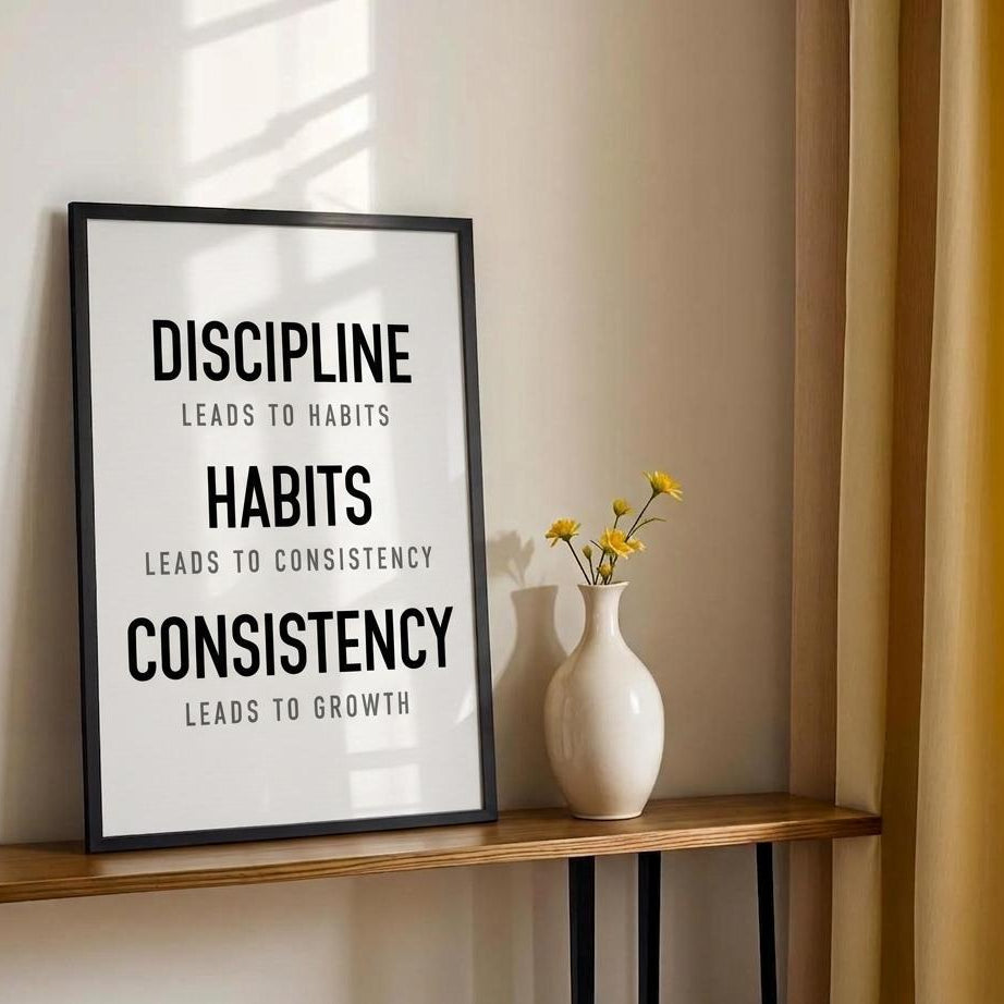 Discipline Consistency Wall Art