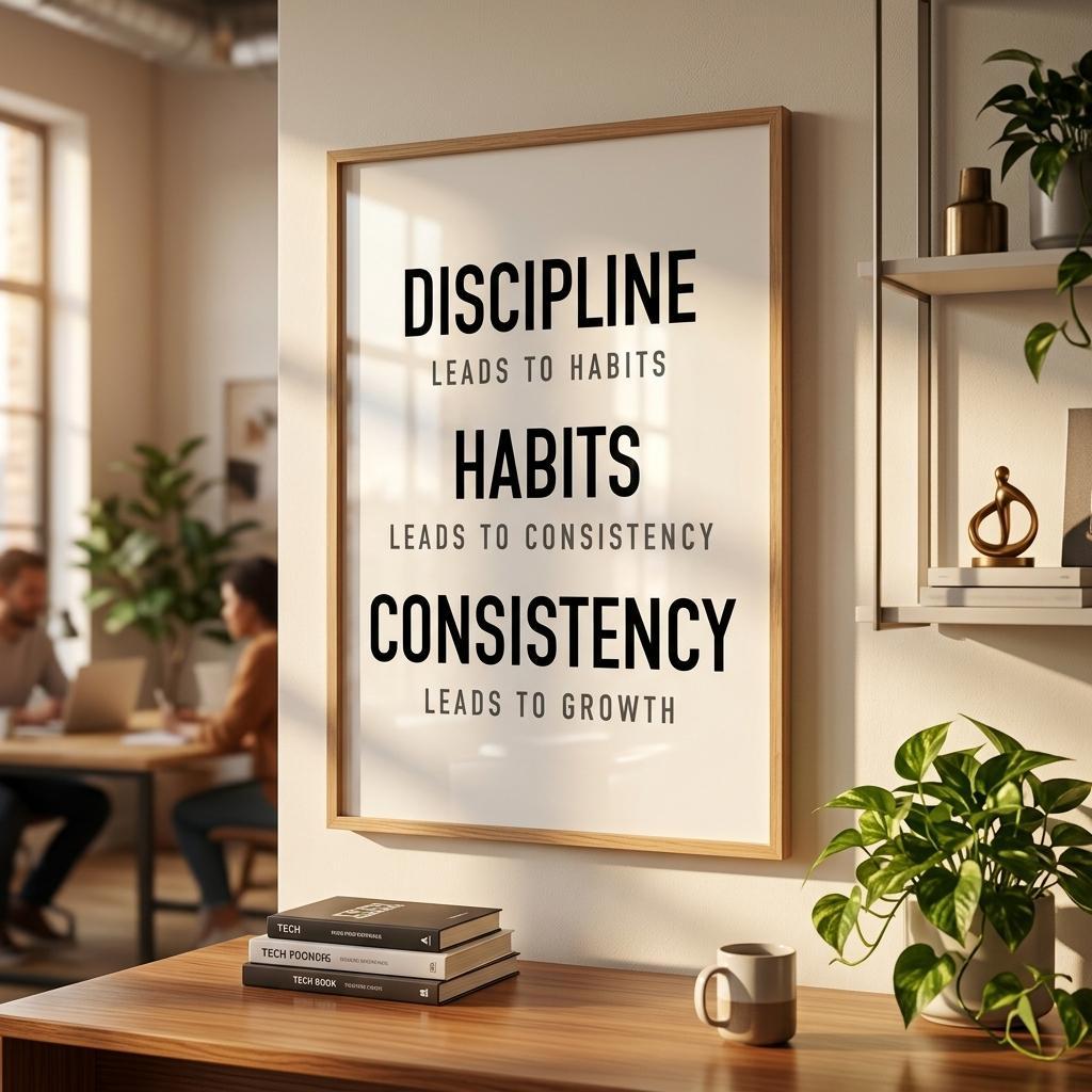 Discipline Consistency Entrepreneur Wall Art
