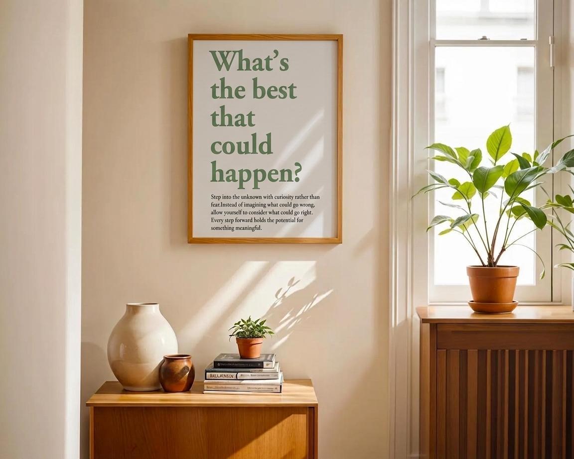 What's the best that could happen Print - Slow Living Wall Art