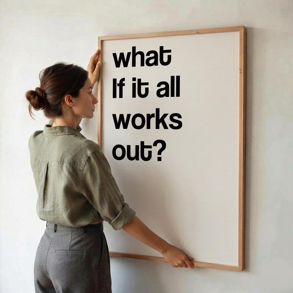 What If It All Works Out Print • Minimalist Inspirational Wall Art