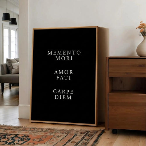 Memento Mori Amor Fati Carpe Diem Print • Stoic Wall Art Poster