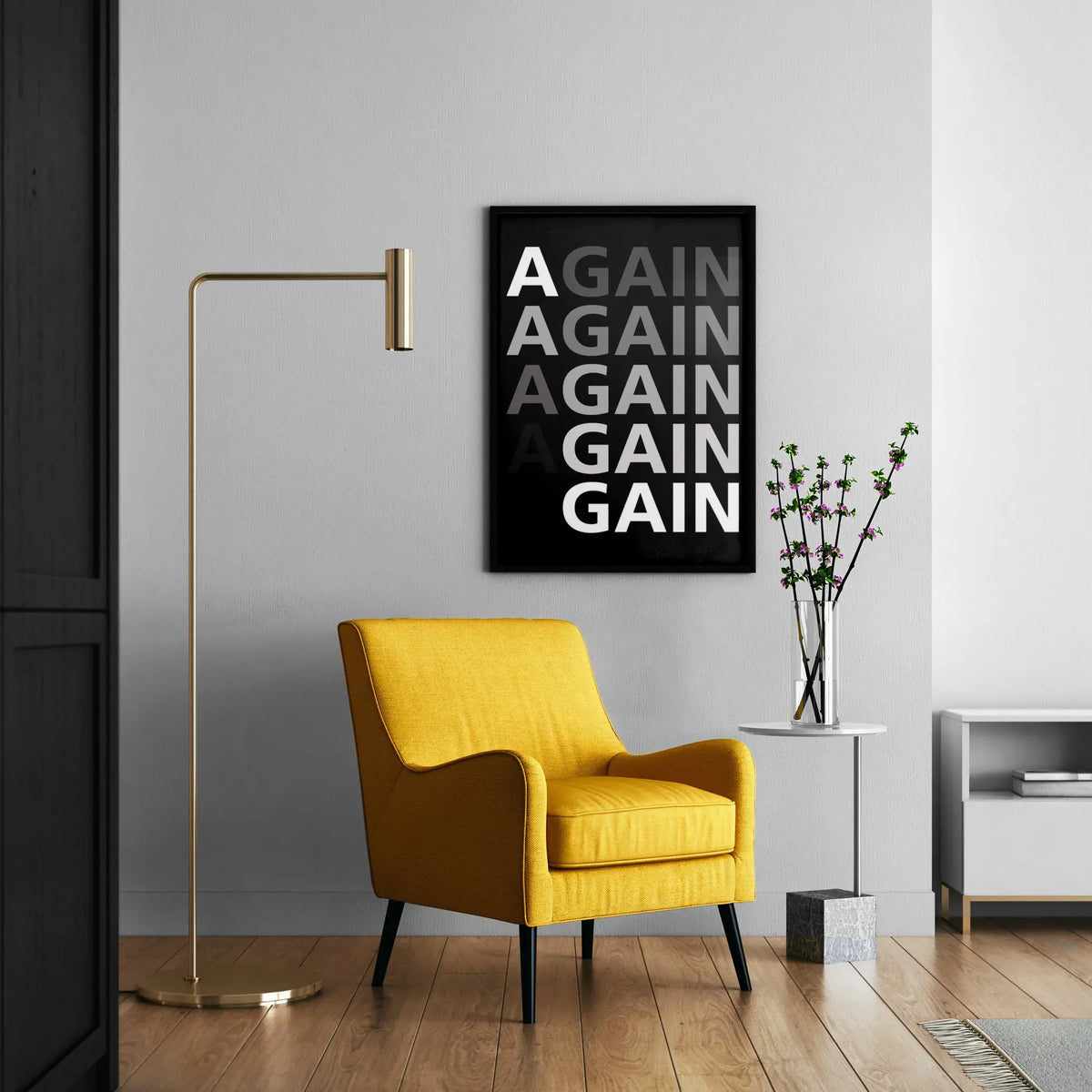 Again Again Gain Discipline Consistency Poster