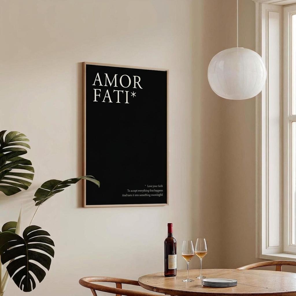 Amor Fati Minimalist Stoic Latin poster