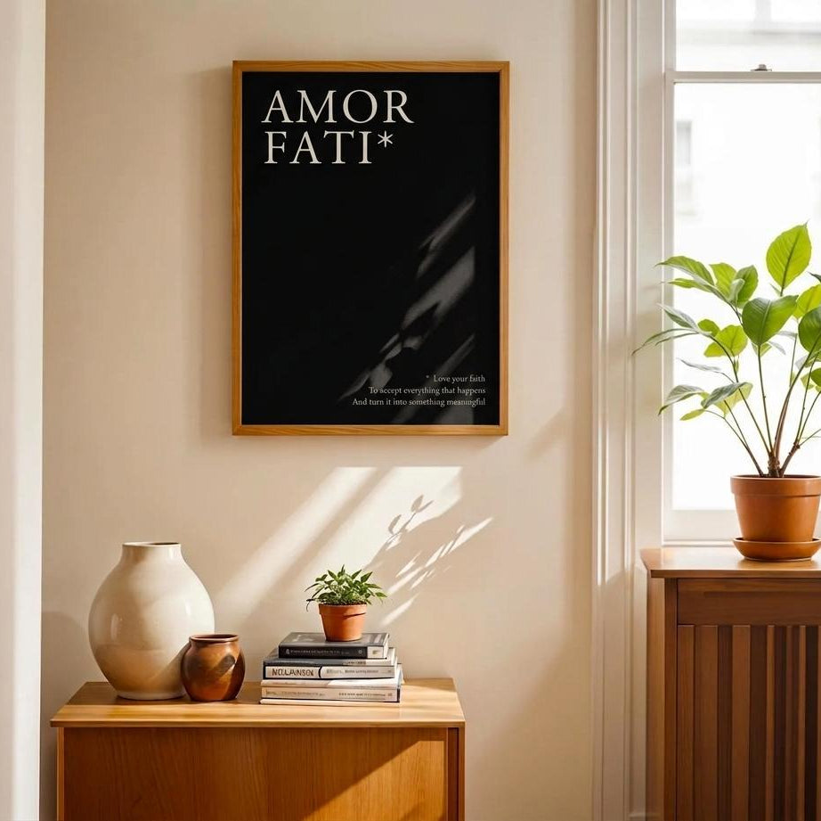 Amor Fati Stoic Latin Wall Art