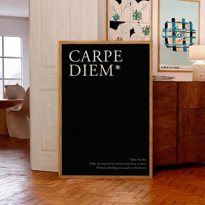 Carpe Diem Latin Quote Wall Art Poster – Minimalist Latin Poster

