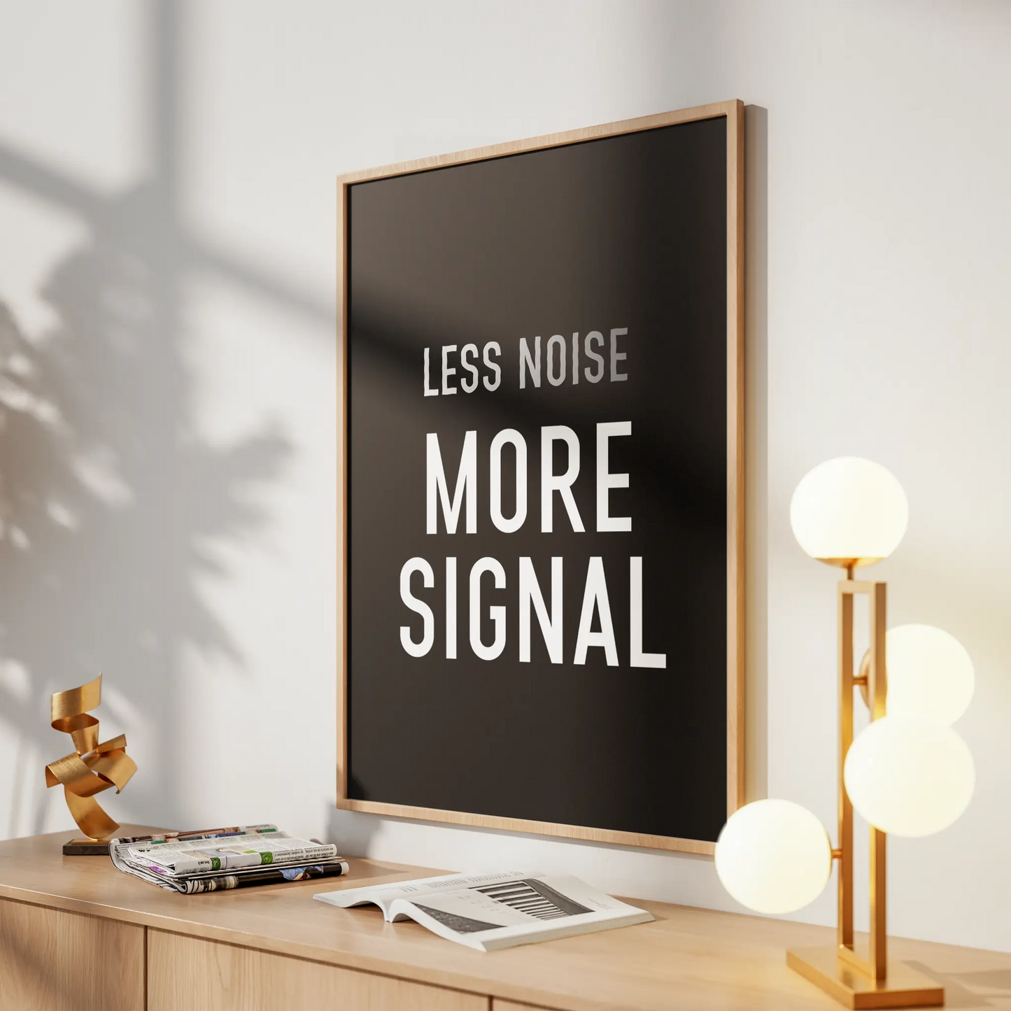 Less Noise, More Signal Productivity Poster , Museum-Quality Matte Paper
