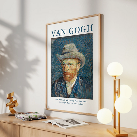 Van Gogh Self-Portrait with Grey Felt Hat Poster - 1887