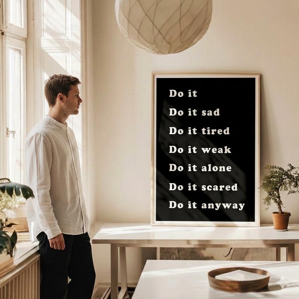 do it anyway motivational wall art