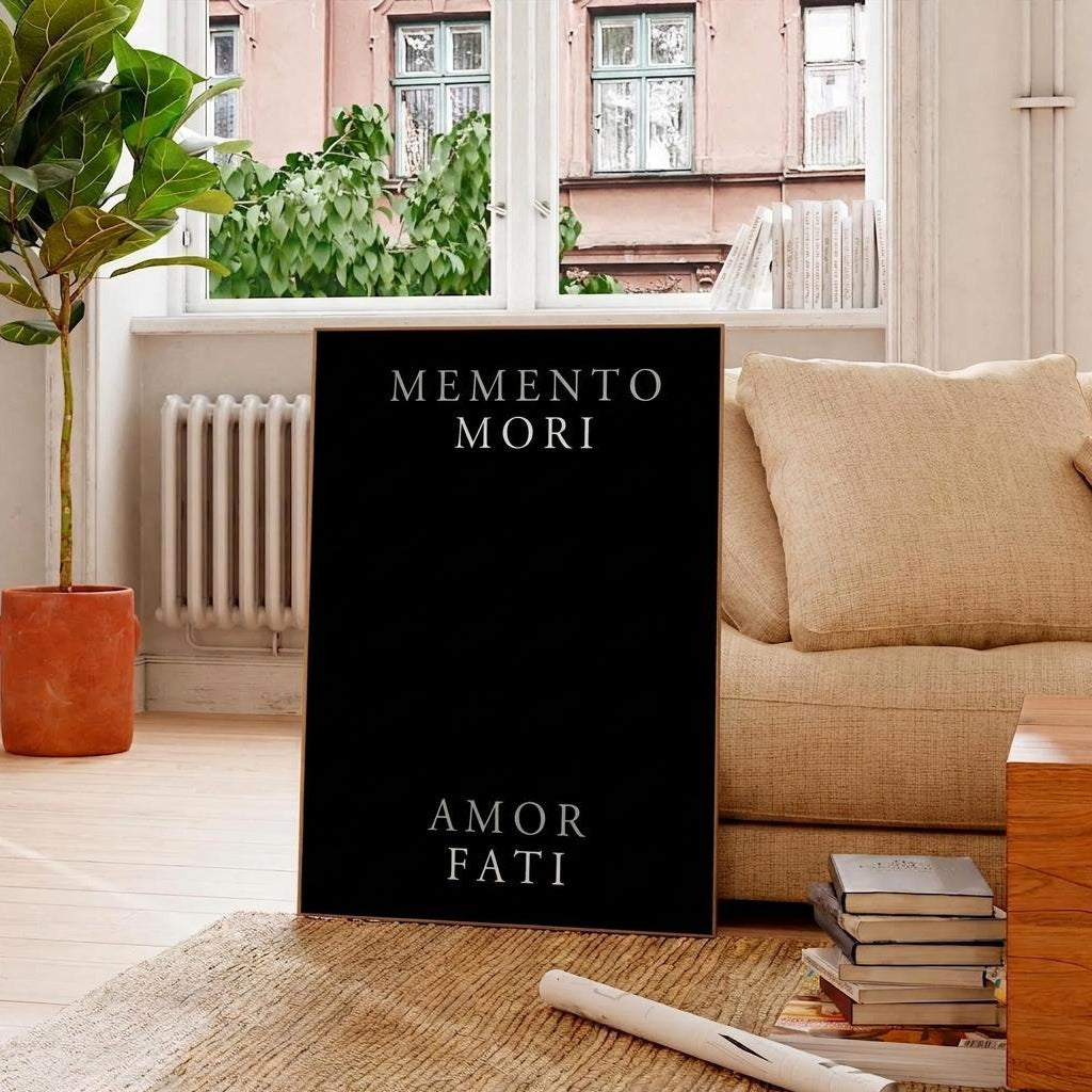 memento mori amor fati wall art