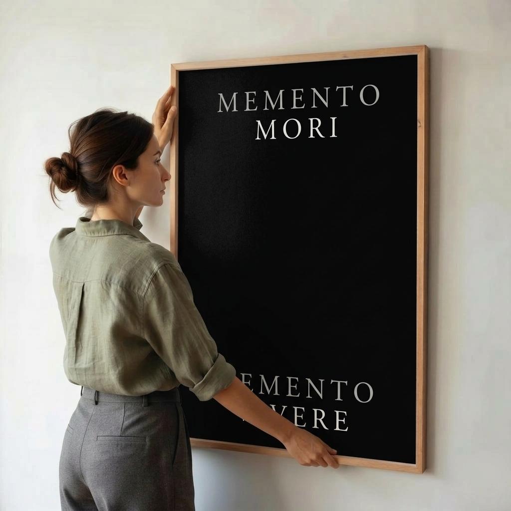 memento mori memento vivere stoic poster