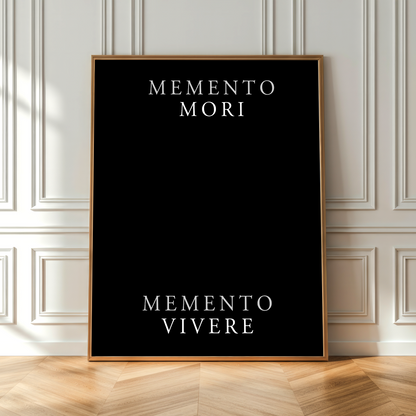 memento mori memento vivere stoic wall art