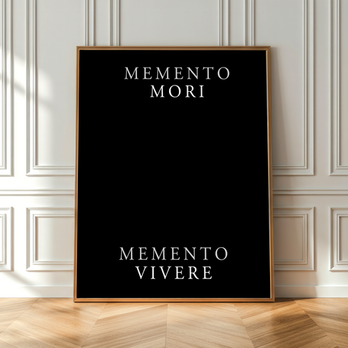 memento mori memento vivere stoic wall art