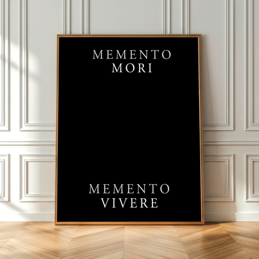 memento mori memento vivere stoic wall art