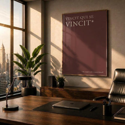 Vincit Qui Se Vincit Print • He Conquers Who Conquers Himself • Latin Self-Mastery Wall Art