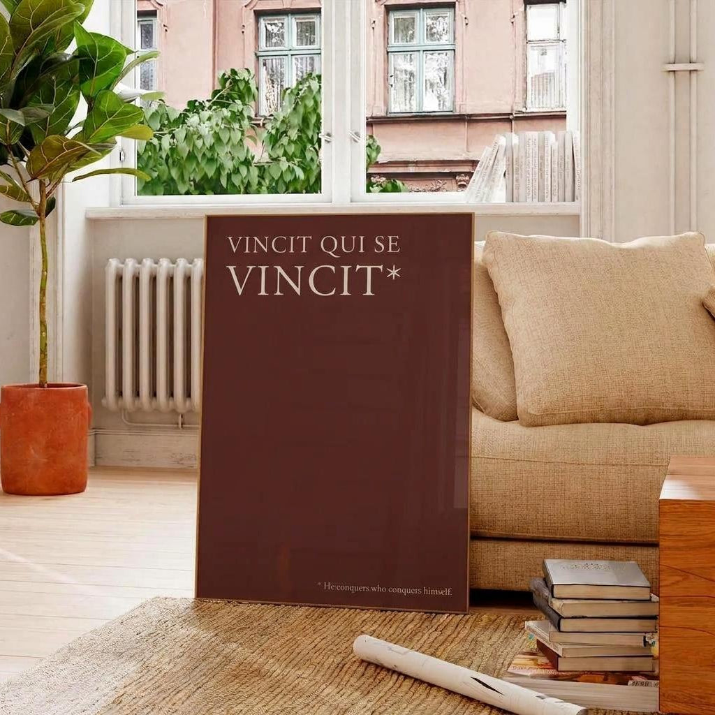 Vincit Qui Se Vincit Print • He Conquers Who Conquers Himself • Latin Self-Mastery Wall Art