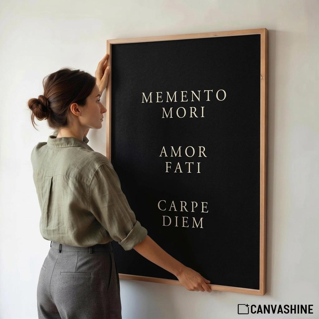 Memento Mori Amor Fati Carpe Diem Print • Stoic Wall Art Poster